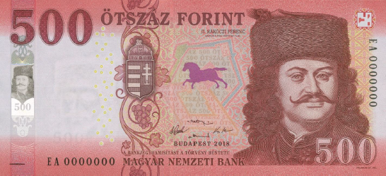 Billete de 500 florines húngaros