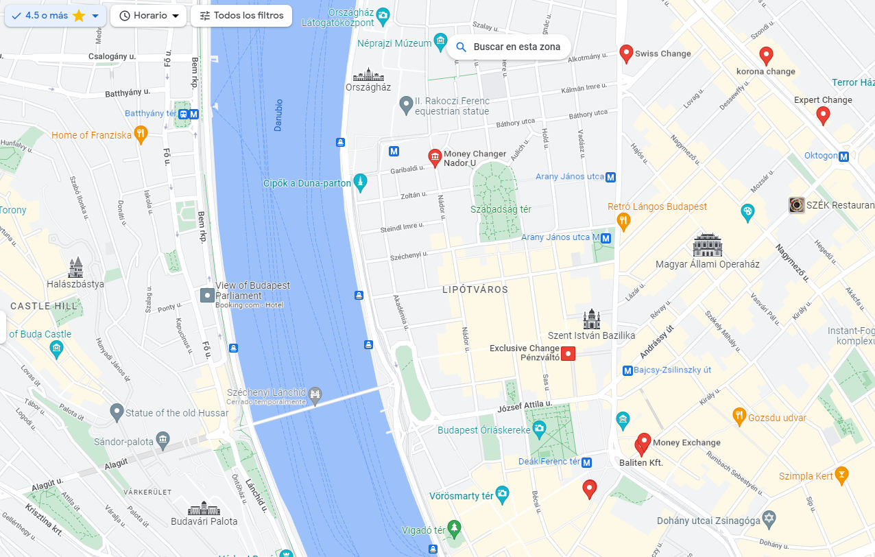 Buenas casas de cambio en Budapest